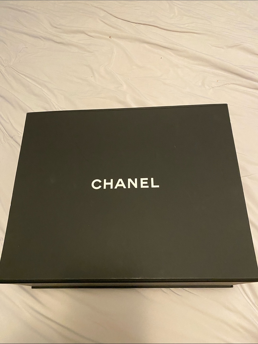 CHANEL Black Box with White Logo